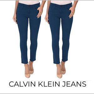 COPY - CALVIN KLEIN Blue Ankle Skinny Jeans Mid-R…